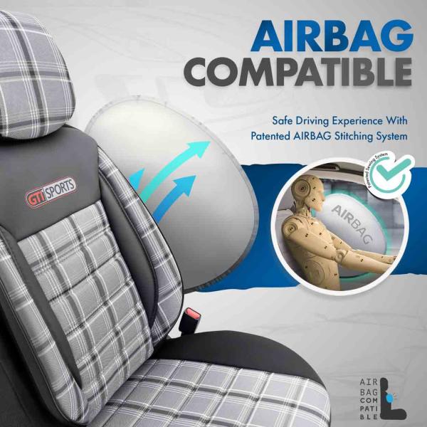 Auto Sitzbezug Set Universal Vorne und Hinten Komfortabel Komplett Set